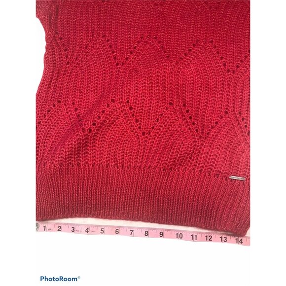 Abercrombie & Fitch Women's Size Large Sweater With Diamond Pattern Red New - Picture 9 of 12